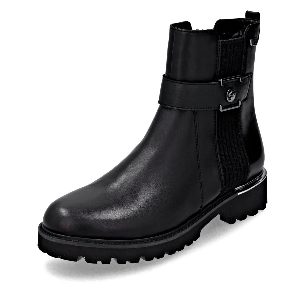 D8654-00 Black Ankle Side Zip Buckle RTex
