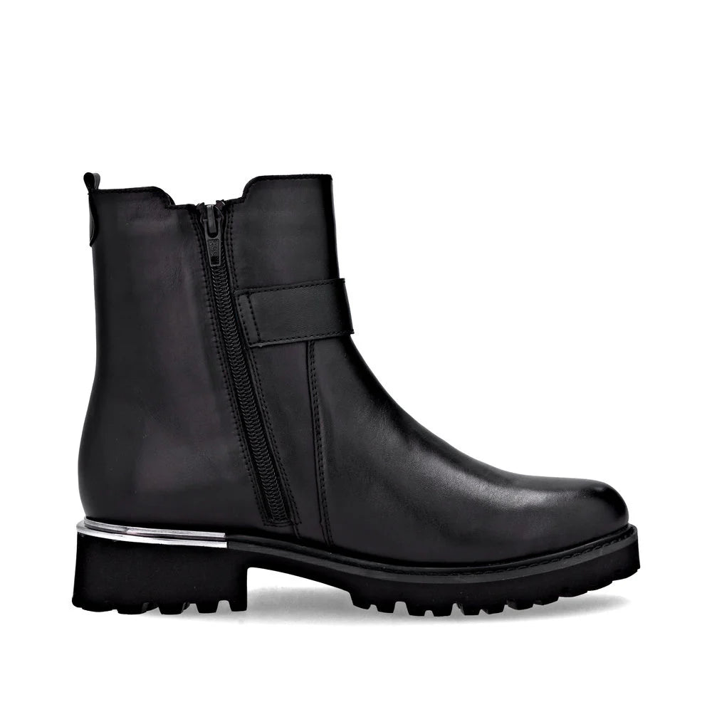 D8654-00 Black Ankle Side Zip Buckle RTex
