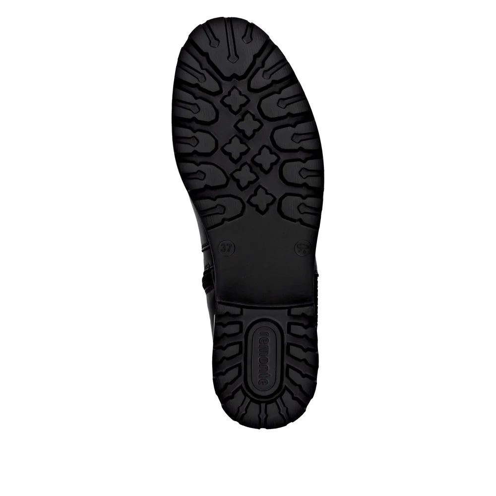 D8654-00 Black Ankle Side Zip Buckle RTex