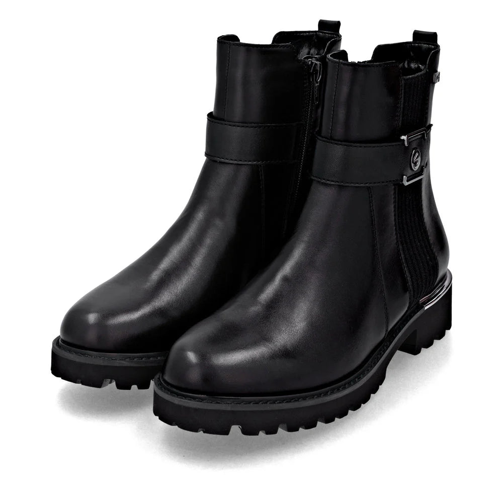 D8654-00 Black Ankle Side Zip Buckle RTex