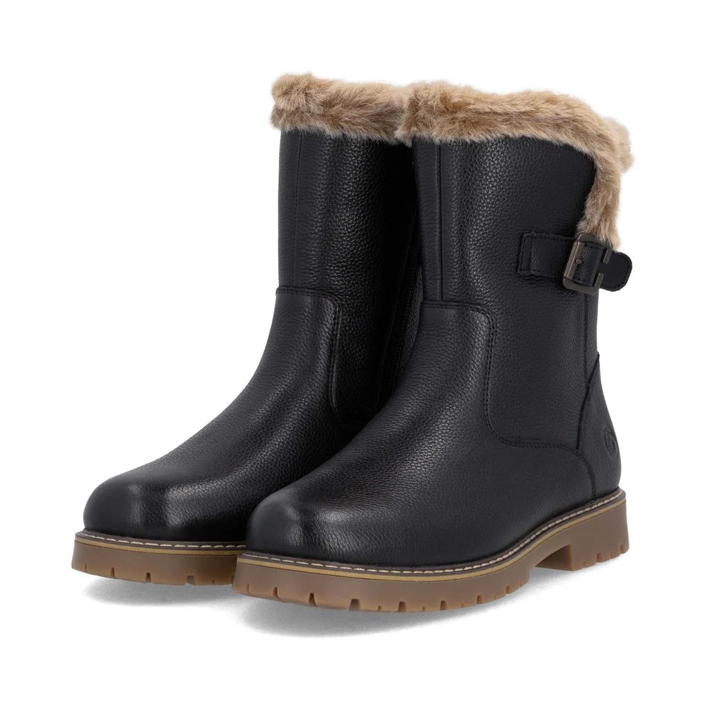 D9382-03 Black Fur Ciff Zip RTex