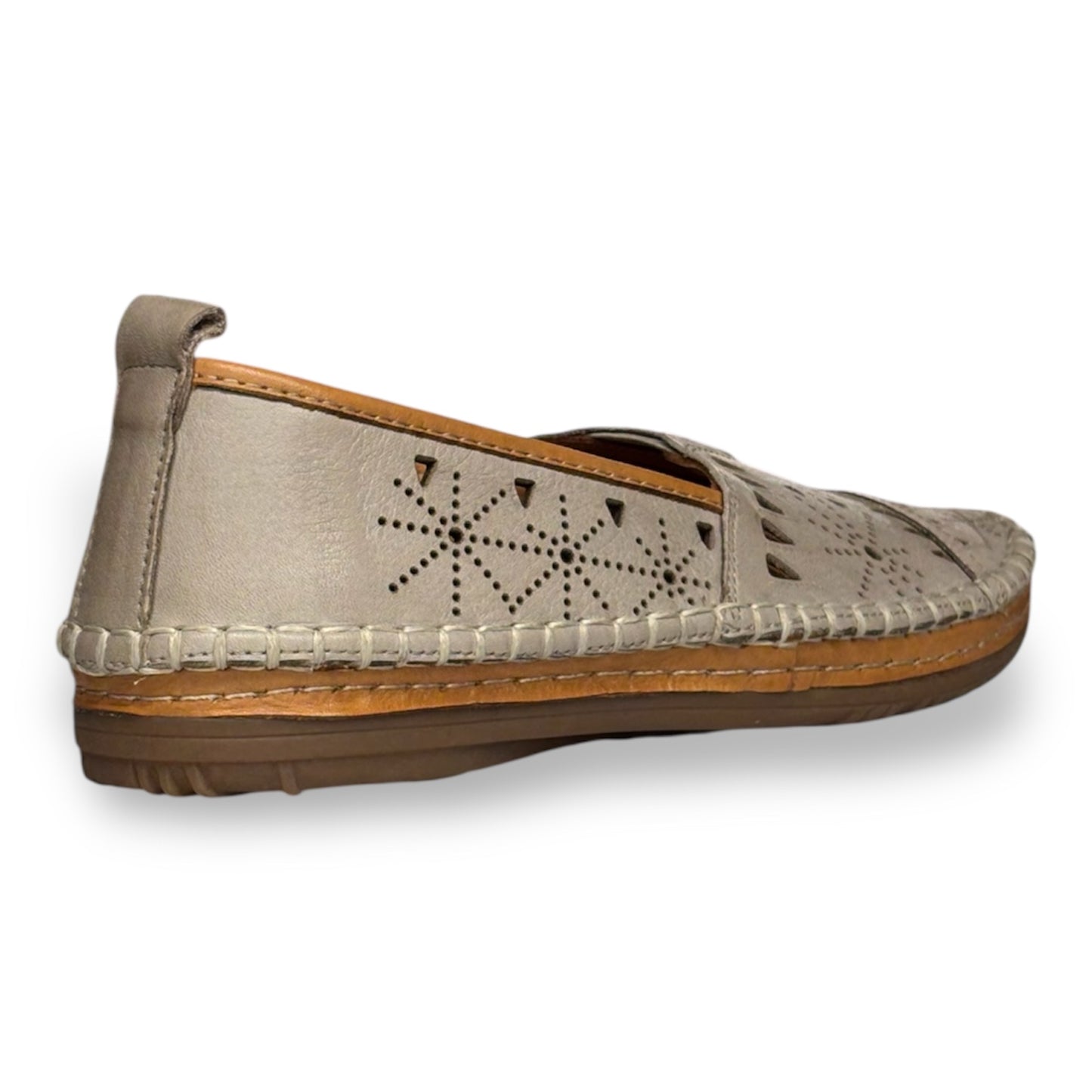 Emily-01 Silver Grey Leather