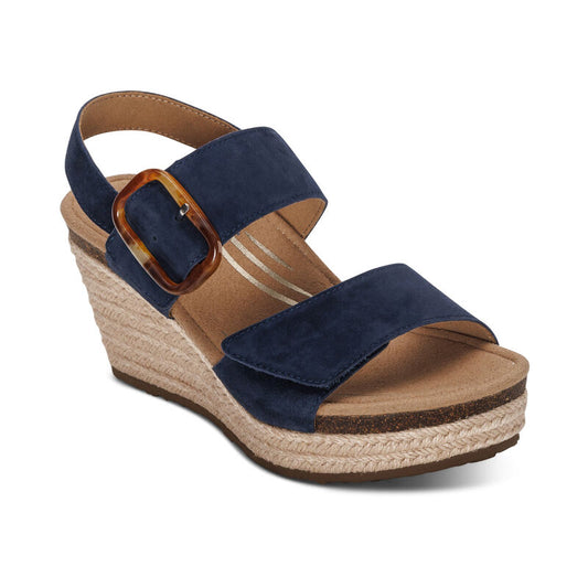 Women's Ashley Arch Support Wedge Navy