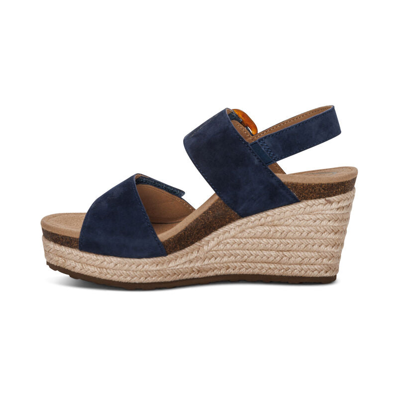 Women's Ashley Arch Support Wedge Navy