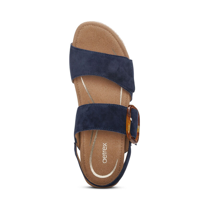 Women's Ashley Arch Support Wedge Navy