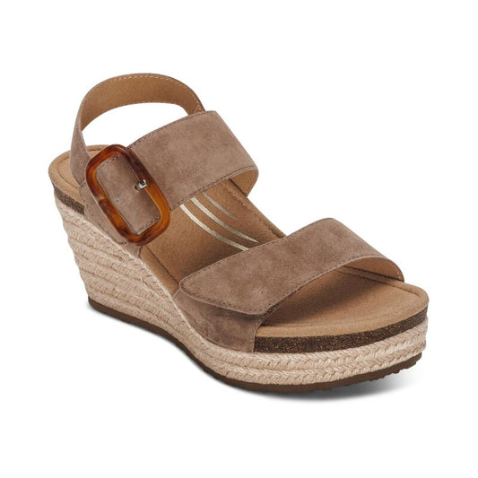 Women's Ashley Arch Support Wedge Taupe