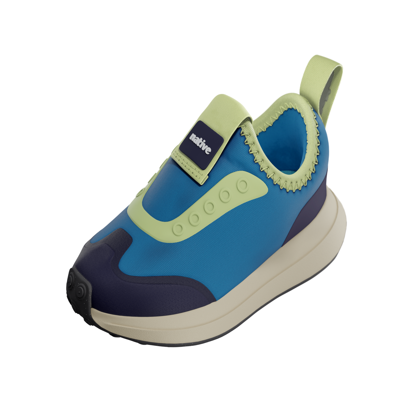 Kids' Robbie Dash Megamarine Blue/Tapioca Off White/Jiffy Black Toddler (4c-10c)