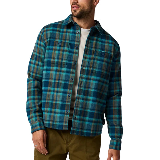 Men's Mero Organic Flannel Shirt Indigo Plaid