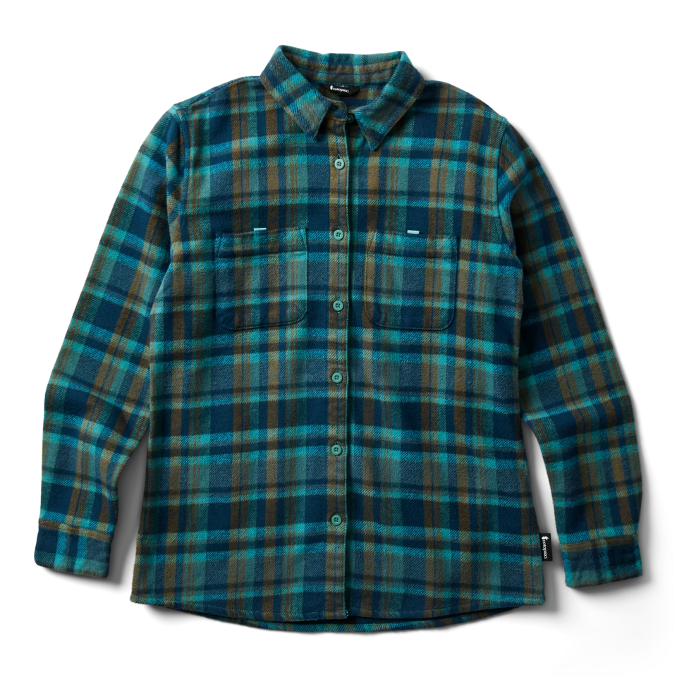Women's Mero Organic Flannel Shirt Indigo Plaid