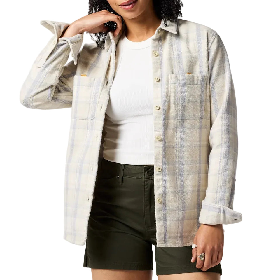 Women's Mero Organic Flannel Shirt Mineral Plaid