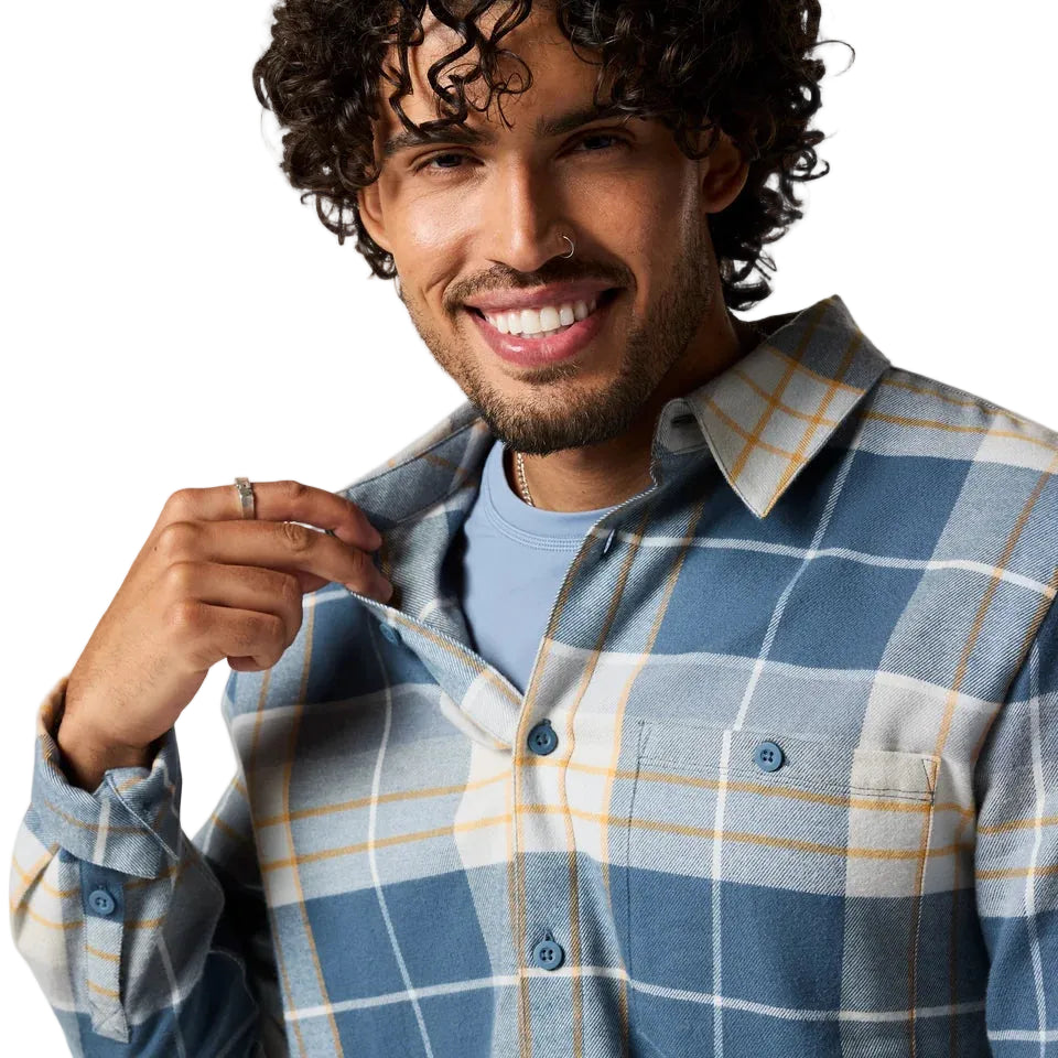 Men's Quedo Flannel Shirt Slate Plaid