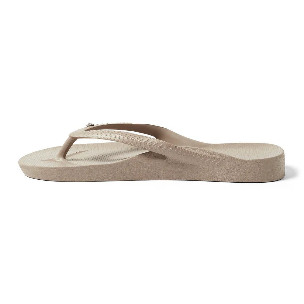 Archies Arch Support Flip Flops Crystal Taupe