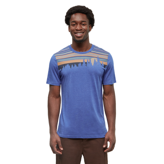 Men's Retro Juniper T-Shirt (Seaport Heather/Midnight Blue)