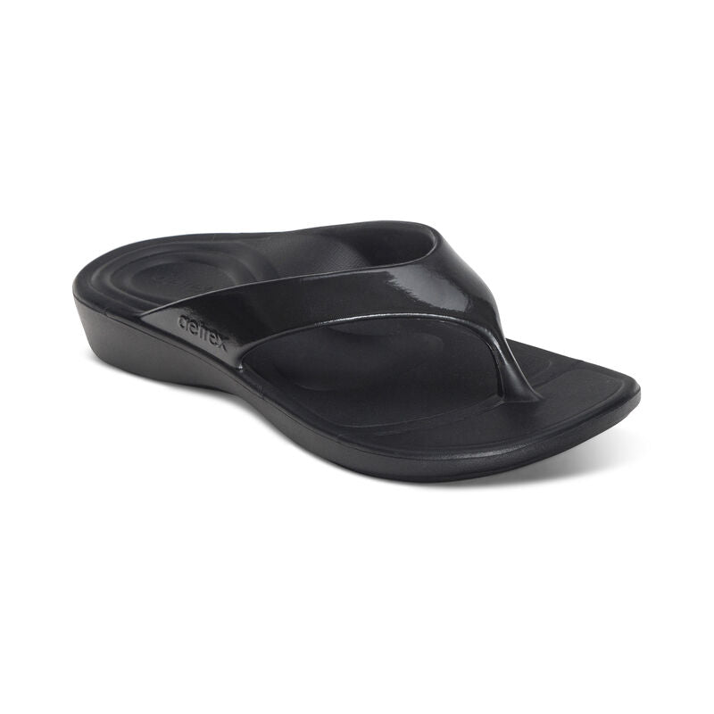 Women's Maui Orthotic Flips Black Gloss