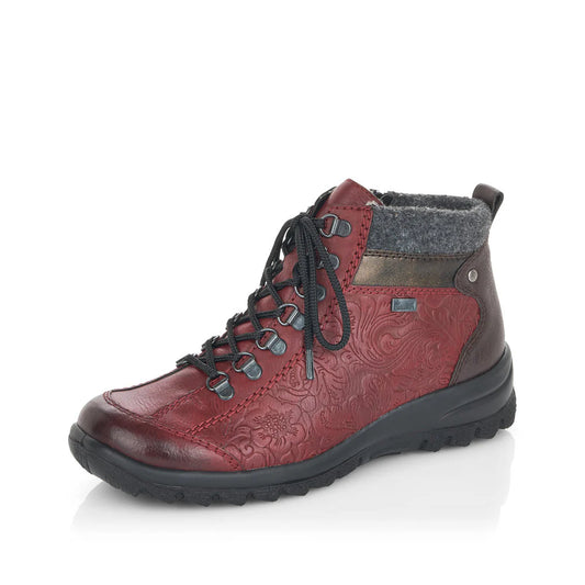 L7144-35 Wine Multi Lace/Zip RTex