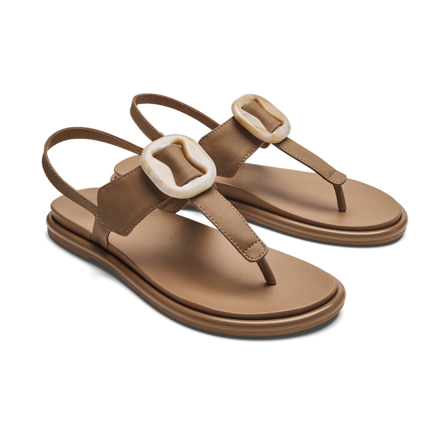 Women's La'i T-Bar Strappy Beach Sandal Tan/Tan