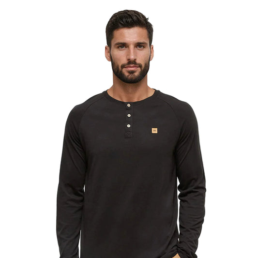 Men's Baker Henley Longsleeve (Meteorite Black)