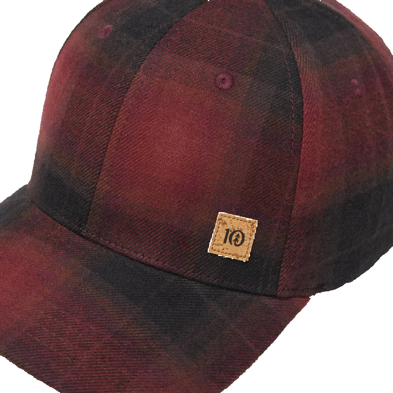 Forest Cork Icon Elevation Hat (Deep Burgundy/Storm Plaid)