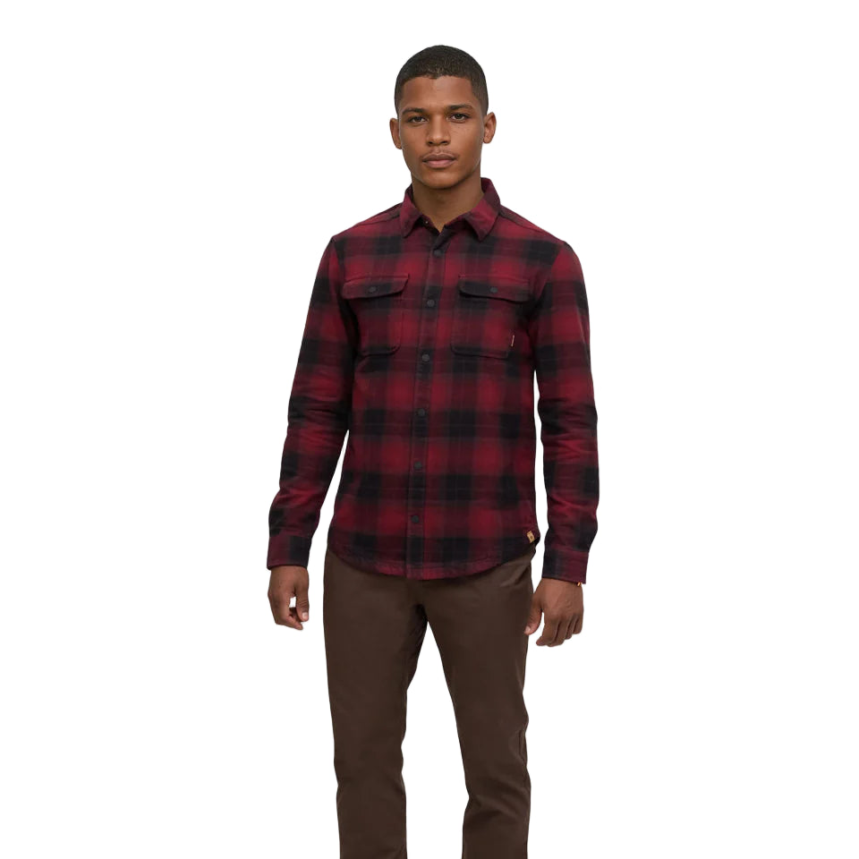 Men's Forest Flannel Shirt (Deep Burgundy/Creekside Plaid)