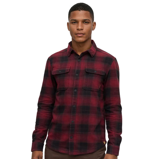 Men's Forest Flannel Shirt (Deep Burgundy/Creekside Plaid)