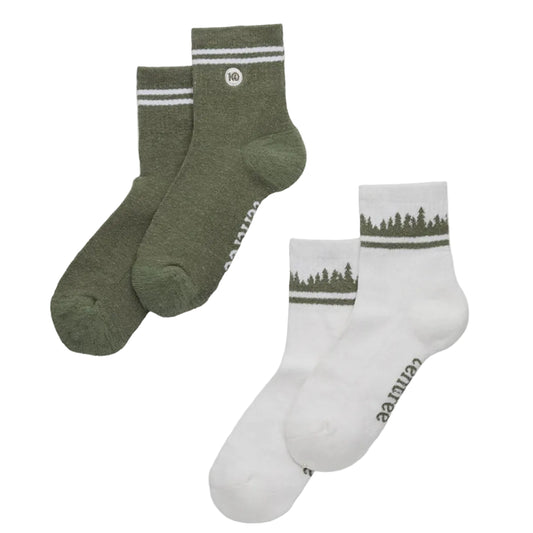 Cortes Socks 2 pack (White Juniper/Agave Stripes)