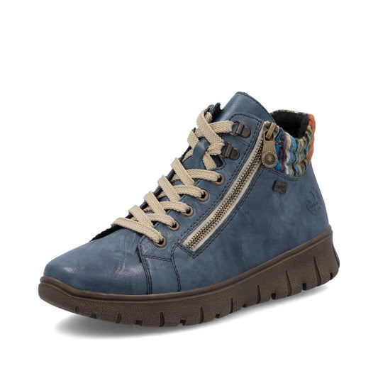 N1305-14 Blue Multi Ankle Lace/Zip RTex