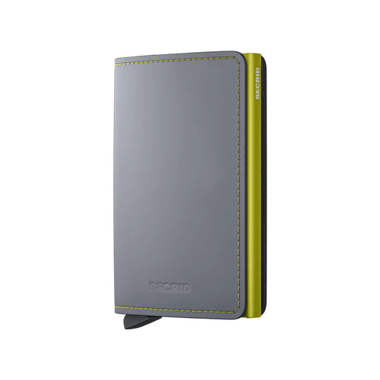 Slimwallet Matte Grey & Lime