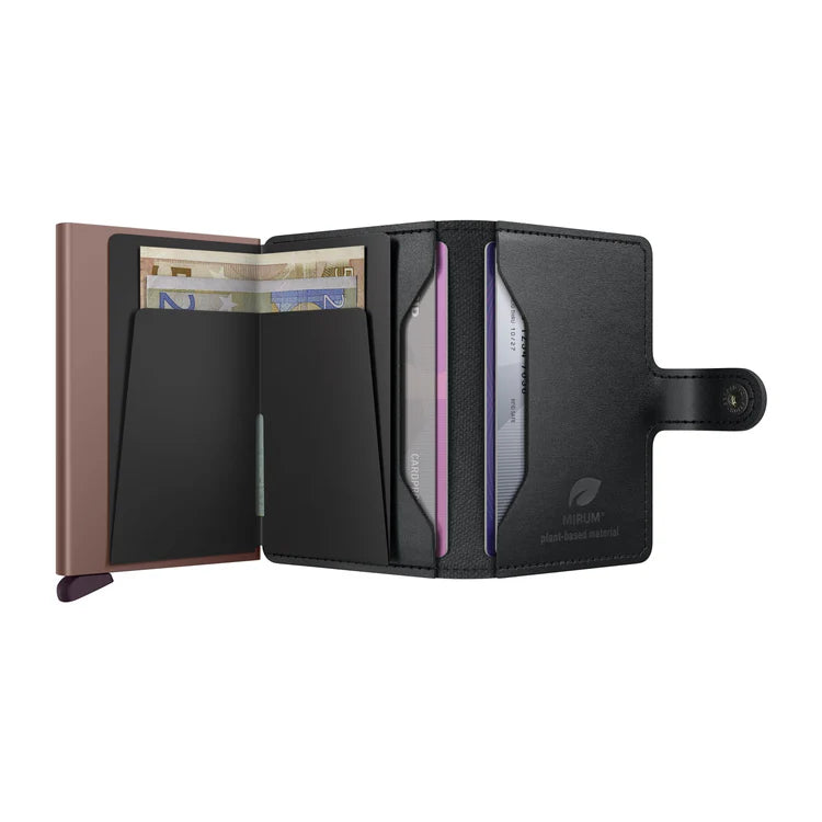 Miniwallet MIRUM Plant-Based Black Rose