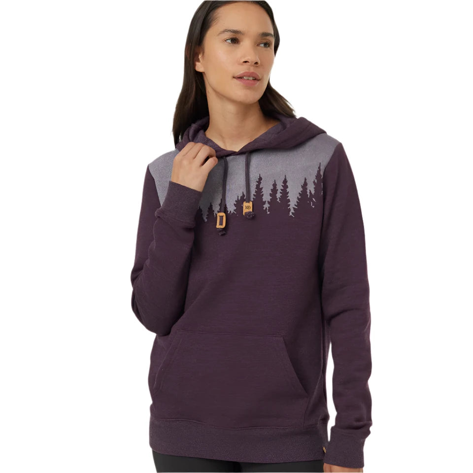 W Juniper Hoodie (Midnight Plum Heather/White)