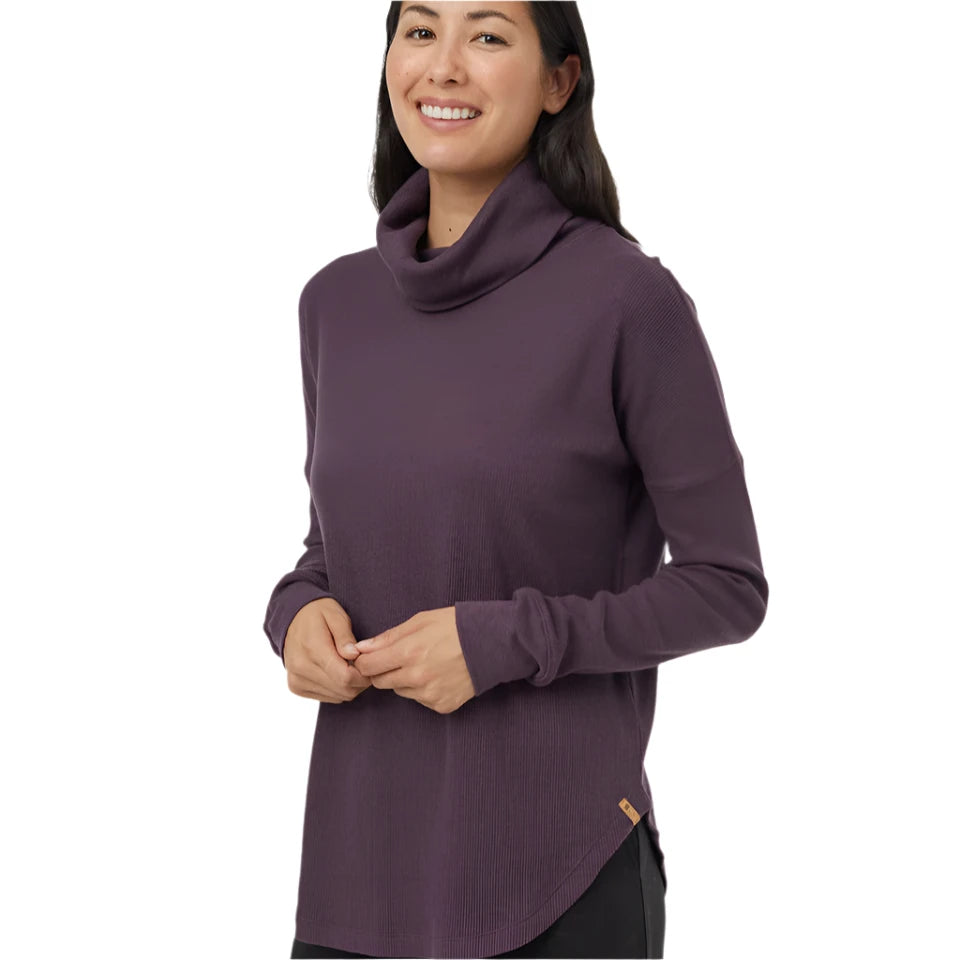 W TreeWaffle Turtleneck Longsleeve (Midnight Plum)