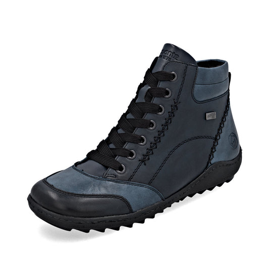 R1456-14 Ankle Lace/Zip RTex Night Blue