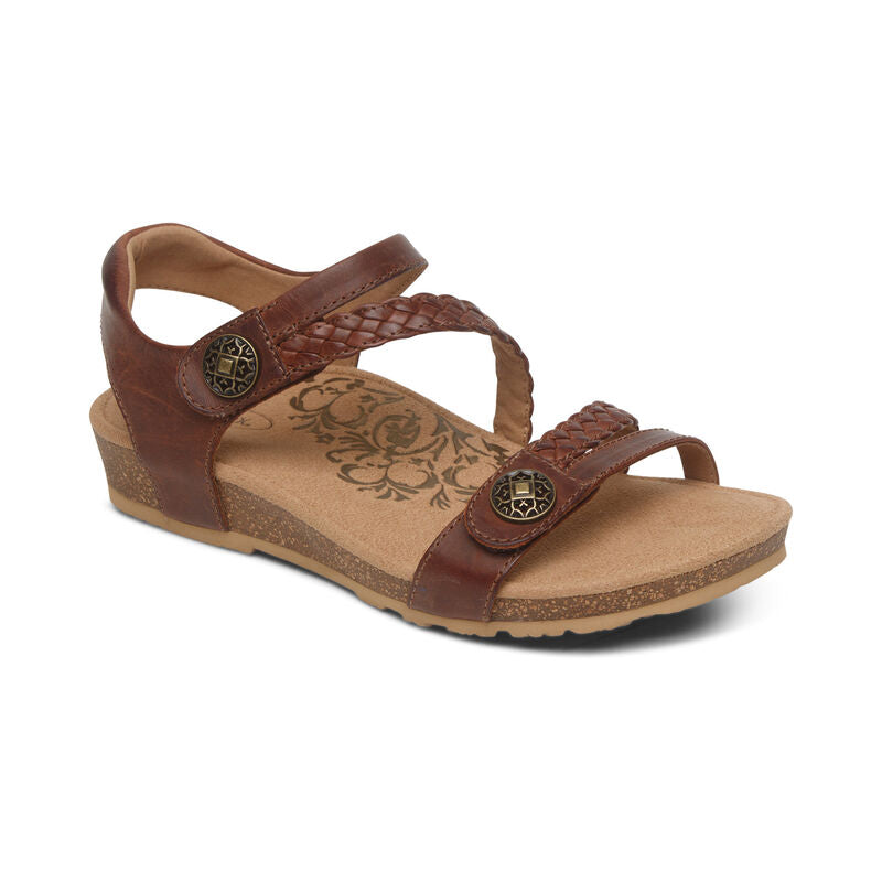 Women's Jillian Braided Quarter Strap Walnut