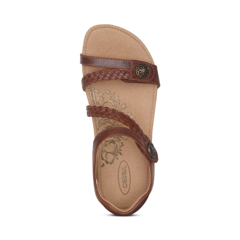 Women's Jillian Braided Quarter Strap Walnut