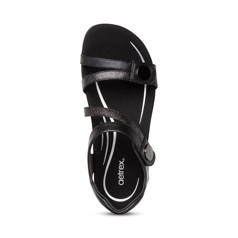 Women's Jess Adjustable Quarter Strap Black