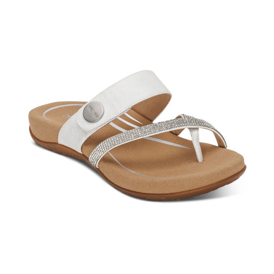 Women's Izzy Adjustable Slide White Sparkle