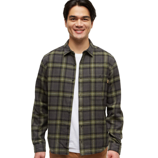 Men's Forest Flannel Shirt (Deep Olive/Arbutus Plaid)