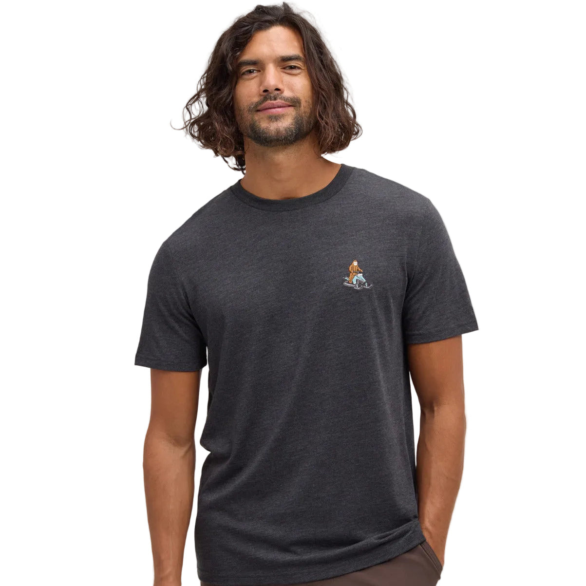 Men's Sasquatch T-Shirt (Meteorite Black Heather/Snowmobile)