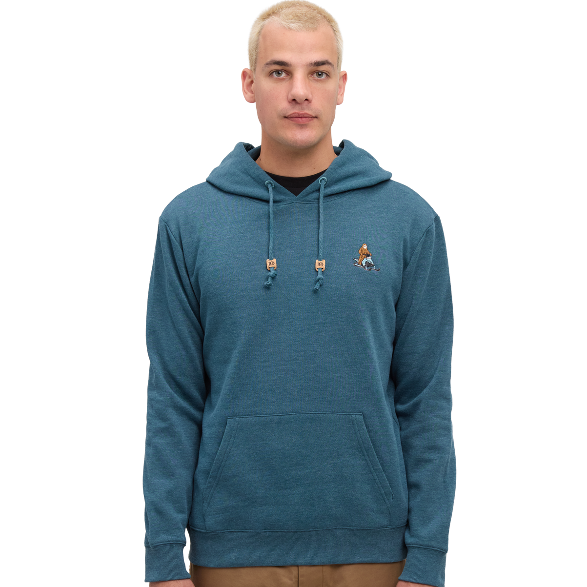 Men's Sasquatch Hoodie (Pacific Teal Heather/Snowmobile)