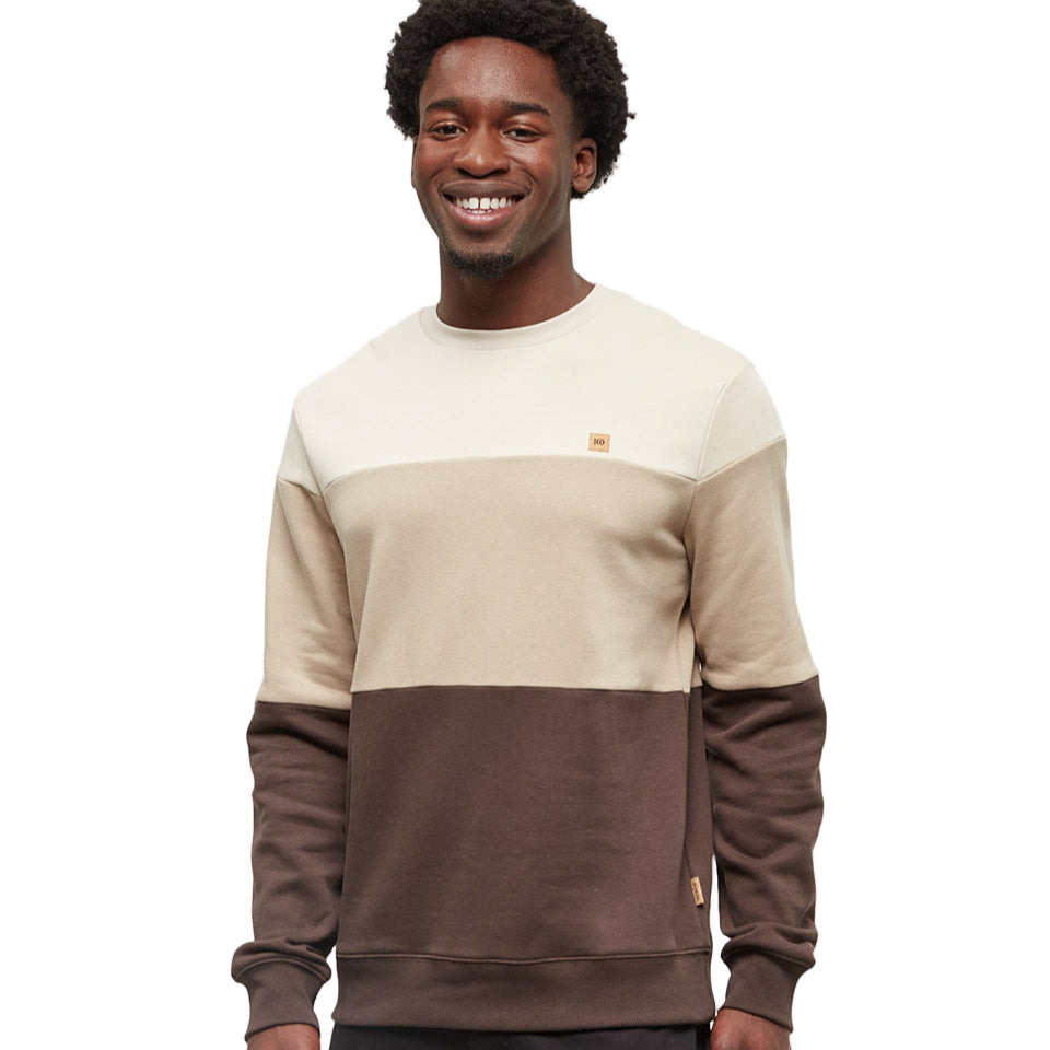 Men's Blocked Reynard Crew (Warm Oak/Birchwood/Kona)