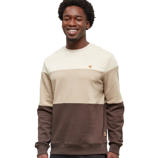 Men's Blocked Reynard Crew (Warm Oak/Birchwood/Kona)