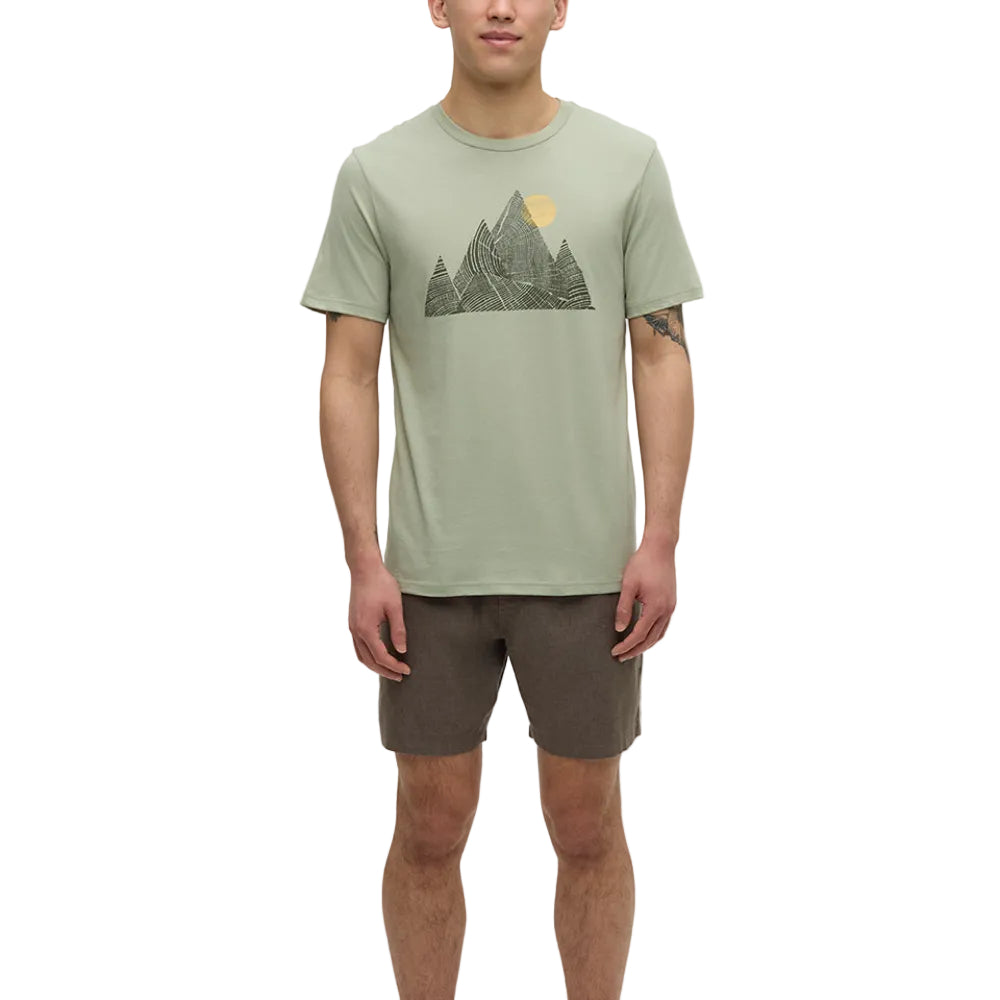 Men's Peak T-Shirt (Light Moss/Deep Olive)