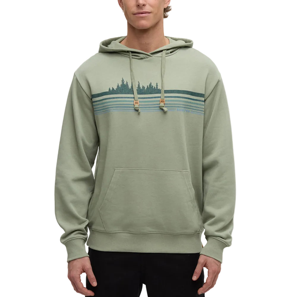 Men's Retro Treeline Relaxed Hoodie (Light Moss/Tidal Teal)
