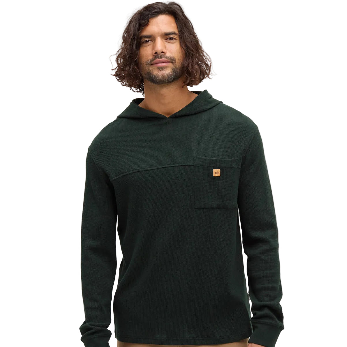 Men's Thom Hooded Longsleeve (Dark Forest Green Heather)