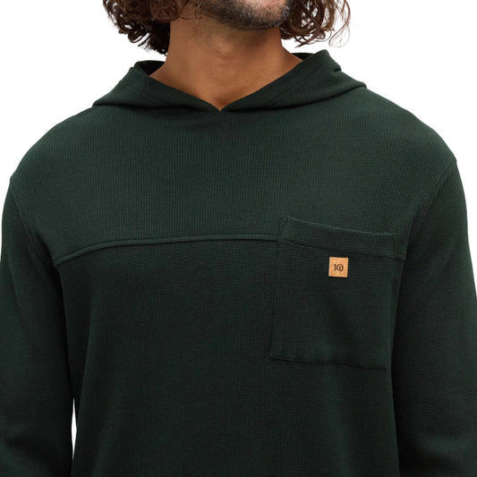 Men's Thom Hooded Longsleeve (Dark Forest Green Heather)