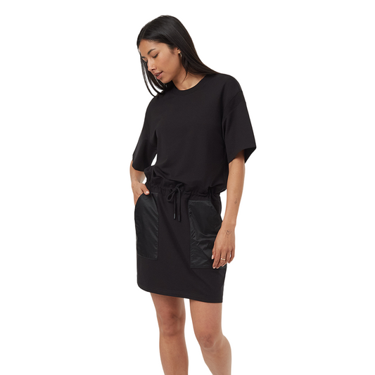 Women's SoftTerry Light Contrast Dress (Meteorite Black)