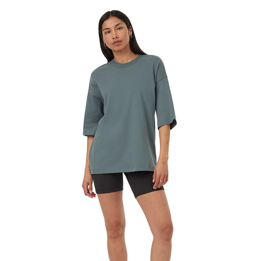 Women's Regenerative Cotton Oversized Shirt (Light Urban Green)