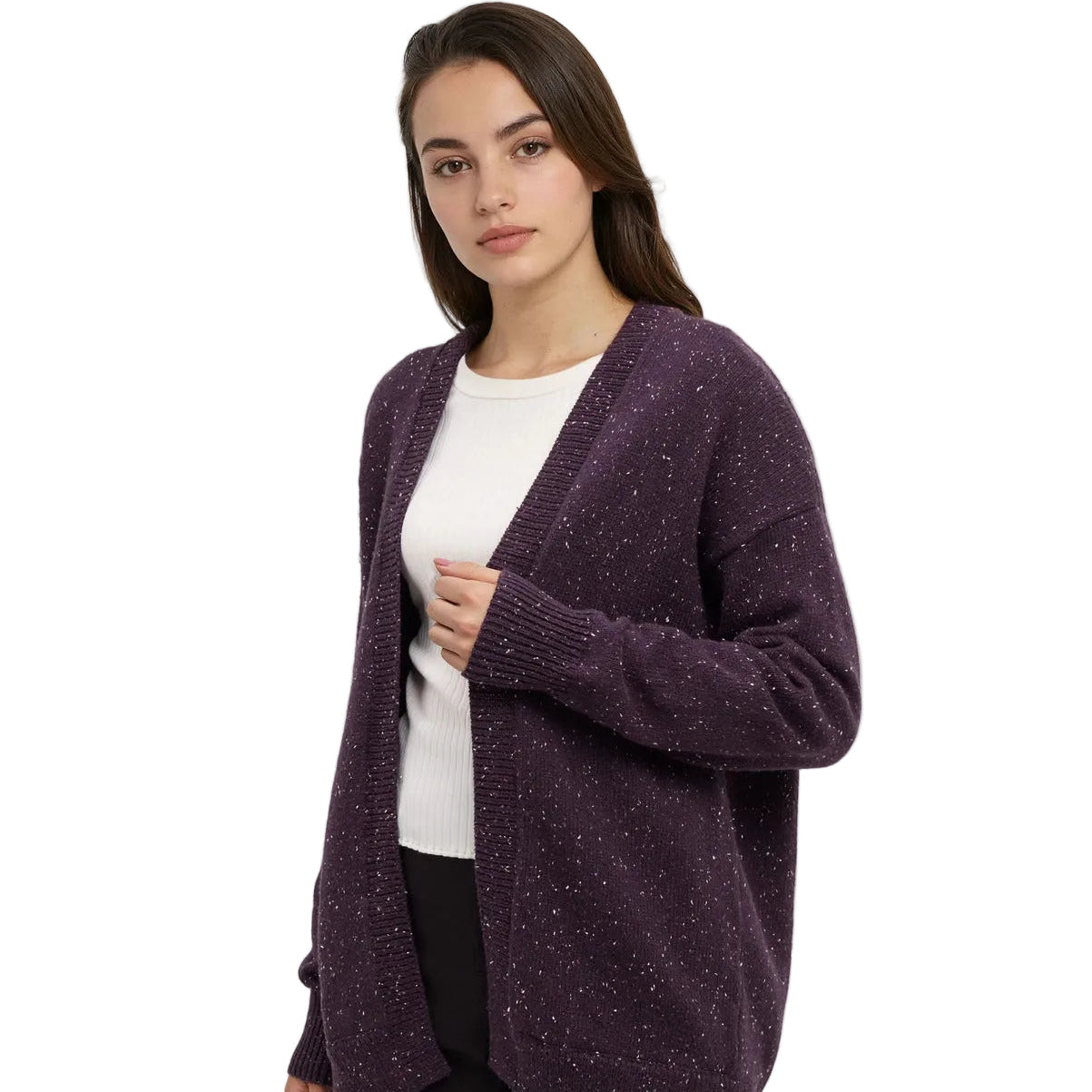 Women's Prairies Fleck Cardigan (Plum Royale Fleck)