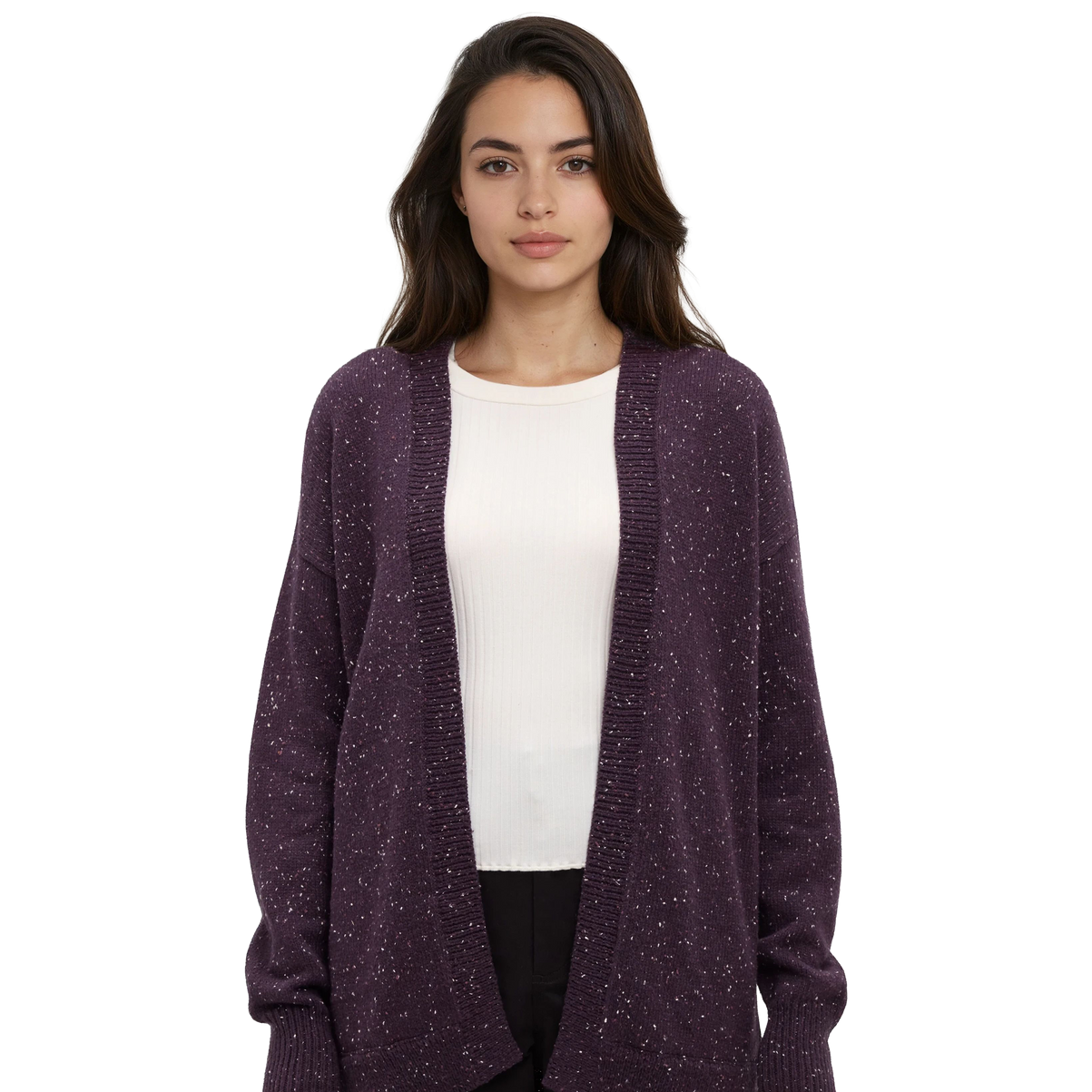Women's Prairies Fleck Cardigan (Plum Royale Fleck)