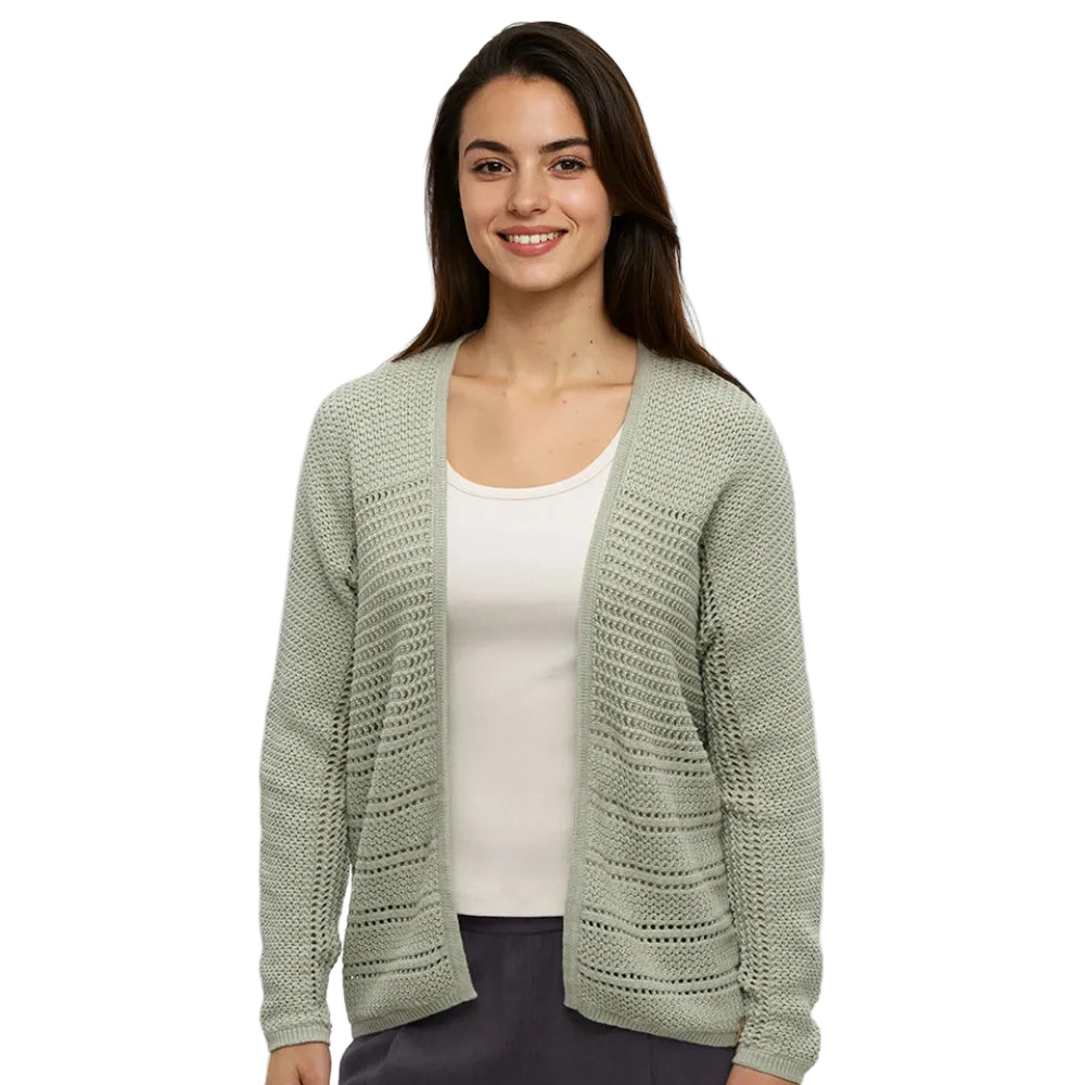 Women's Iris Cardigan (Light Moss Heather)
