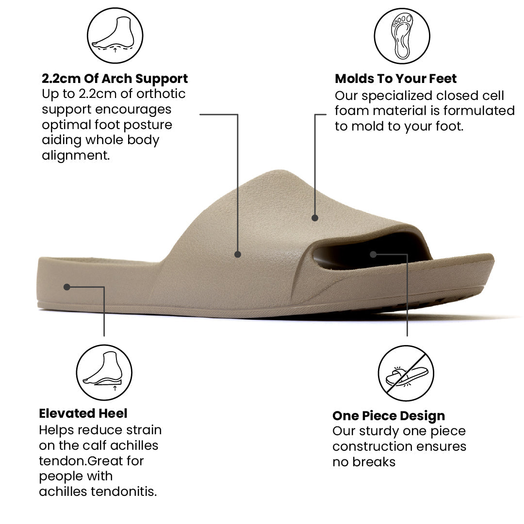 Archies Arch Support Slides Taupe